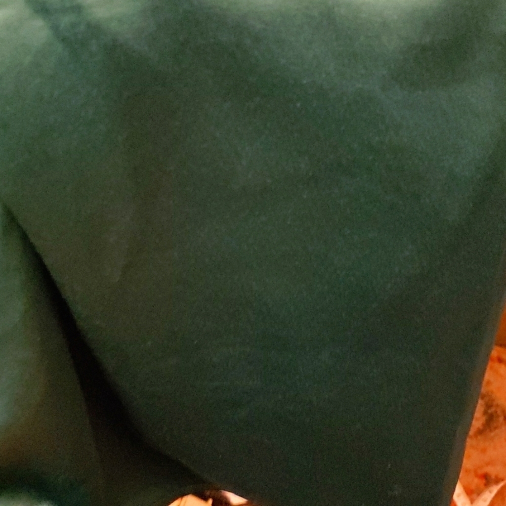 Teal Ruffle Sleeve V-Neck Blouse - Picture 7 of 7
